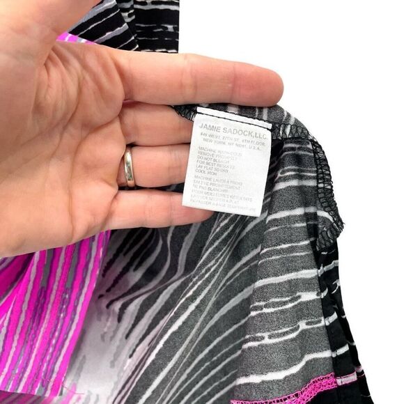 Jamie Sadock Size M sleeveless golf tennis top avant garde print - Picture 6 of 7